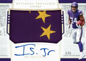2019 Panini National Treasures - Rookie Hats Off Signatures Team Logo #HO-IS Irv Smith Jr. Front