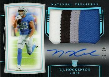 2019 Panini National Treasures - Rookie Patch Autographs Midnight #179 T.J. Hockenson Front