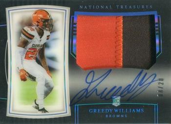 2019 Panini National Treasures - Rookie Patch Autographs Midnight #207 Greedy Williams Front