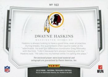2019 Panini National Treasures - Rookie Patch Autographs Stars and Stripes Premium #163 Dwayne Haskins Back