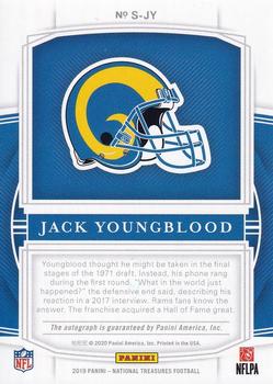 2019 Panini National Treasures - Signatures Gold #S-JY Jack Youngblood Back