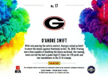 2020 Panini Prizm Draft Picks - Color Blast #17 D'Andre Swift Back