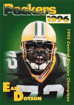 1996 Green Bay Packers Police - Beaver Dam & Waupun Police Department #6 Earl Dotson Front