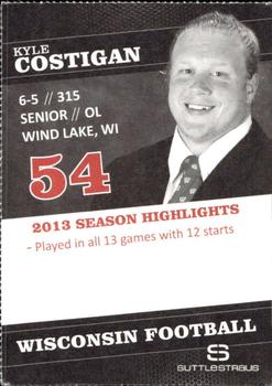 2014 Wisconsin Badgers #NNO Kyle Costigan Back