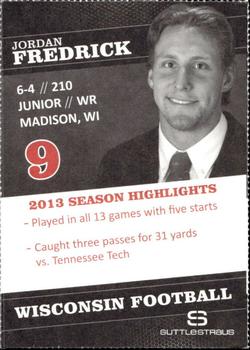 2014 Wisconsin Badgers #NNO Jordan Fredrick Back