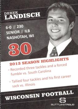 2014 Wisconsin Badgers #NNO Derek Landisch Back