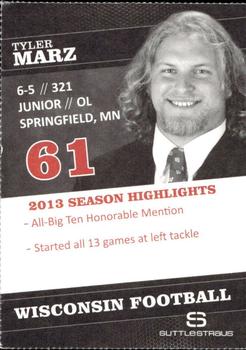 2014 Wisconsin Badgers #NNO Tyler Marz Back