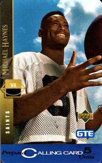 1995 Upper Deck GTE Phone Cards NFC #NNO Michael Haynes Front