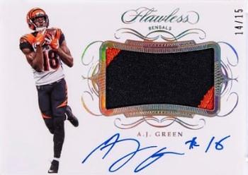 2019 Panini Flawless - Patch Autographs Silver #PA-AJ A.J. Green Front