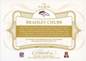2019 Panini Flawless - Patch Autographs Silver #PA-BCH Bradley Chubb Back
