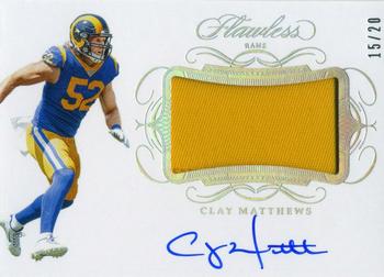 2019 Panini Flawless - Patch Autographs Silver #PA-CMA Clay Matthews Front