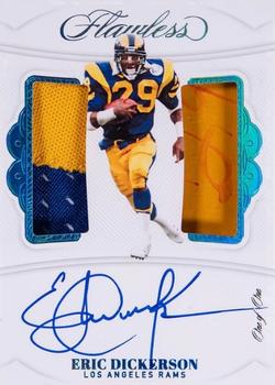 2019 Panini Flawless - Dual Patch Autographs Platinum #DPA-ED Eric Dickerson Front