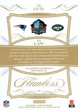2019 Panini Flawless - Career Progressions #CP-TL Ty Law Back