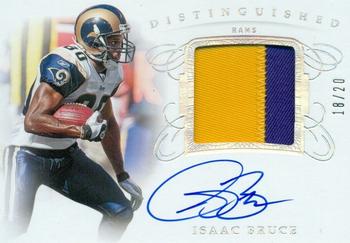 2019 Panini Flawless - Distinguished Patch Autographs Silver #DA-IB Isaac Bruce Front
