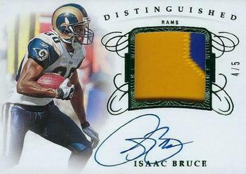2019 Panini Flawless - Distinguished Patch Autographs Emerald #DA-IB Isaac Bruce Front