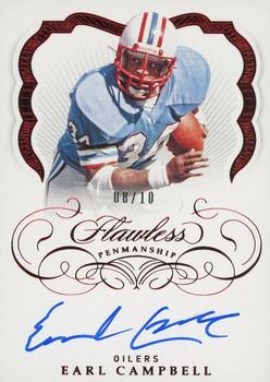 2019 Panini Flawless - Flawless Penmanship Ruby #FP-EC Earl Campbell Front