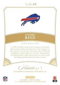 2019 Panini Flawless - Greats Silver #G-AR Andre Reed Back