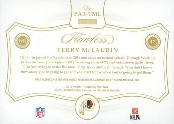 2019 Panini Flawless - Rookie Patches Silver #PAT-TML Terry McLaurin Back