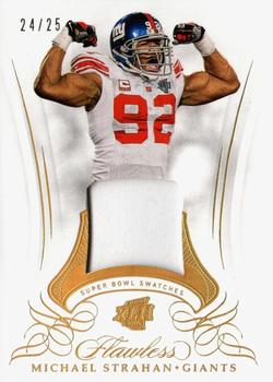 2019 Panini Flawless - Super Bowl Swatches #SBXLII Michael Strahan Front