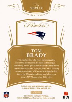 2019 Panini Flawless - Super Bowl Swatches #SBXLIX Tom Brady Back