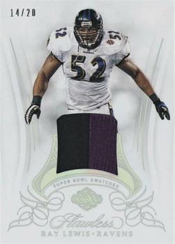 2019 Panini Flawless - Super Bowl Swatches Silver #SBXXXV Ray Lewis Front