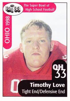 1998 Big 33 Ohio High School #NNO Timothy Love Front