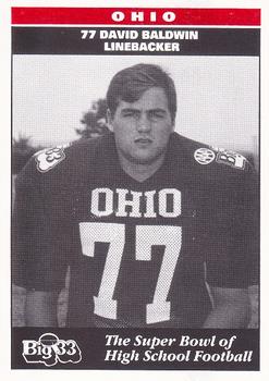 1993 Big 33 Ohio High School #NNO David Baldwin Front
