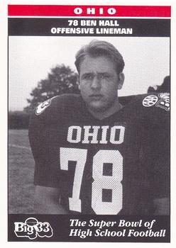 1993 Big 33 Ohio High School #NNO Ben Hall Front