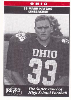 1993 Big 33 Ohio High School #NNO Mark Hatgas Front
