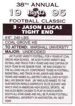 1995 Big 33 Ohio High School #NNO Jason Lucas Back