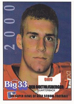 2000 Big 33 Ohio High School #NNO Ben Roethlisberger Front