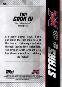 2020 Topps XFL - Stars of the XFL #12 Tim Cook Back