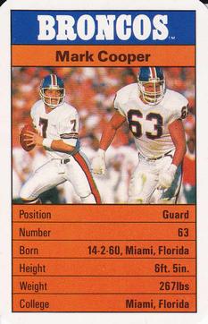 1987 Ace Fact Pack Denver Broncos #NNO Mark Cooper Front