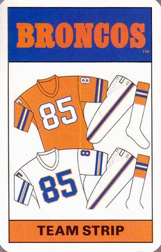 1987 Ace Fact Pack Denver Broncos #NNO Broncos Team Strip Front