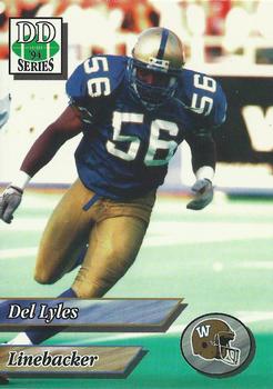 1994 Double D Winnipeg Blue Bombers #13 Del Lyles Front