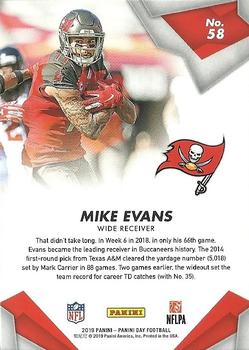 2019 Panini Day #58 Mike Evans Back