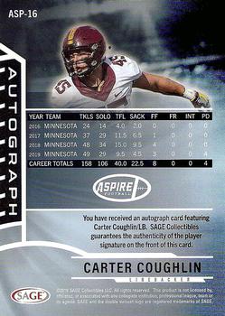 2020 SAGE Aspire #ASP-16 Carter Coughlin Back
