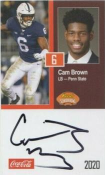 2020 Senior Bowl #NNO Cam Brown Front