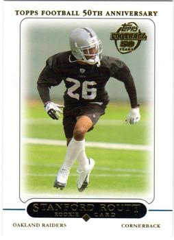 2005 Topps - Oakland Raiders #1 Stanford Routt Front