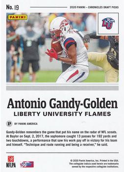 2020 Panini Chronicles Draft Picks #19 Antonio Gandy-Golden Back