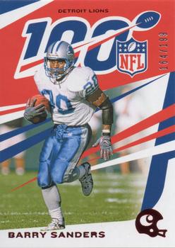 2019 Panini Chronicles - NFL 100 Red #32 Barry Sanders Front