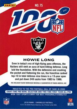 2019 Panini Chronicles - NFL 100 Jersey #75 Howie Long Back