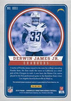 2019 Panini Chronicles - Hometown Heroes Dual Jersey Red #HH11 Derwin James Jr. Back