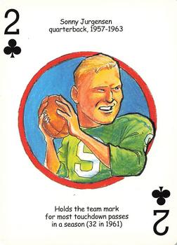 2005 Hero Decks Philadelphia Eagles Football Heroes Playing Cards #2♣ Sonny Jurgensen Front