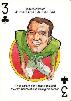 2005 Hero Decks Philadelphia Eagles Football Heroes Playing Cards #3♣ Tom Brookshier Front