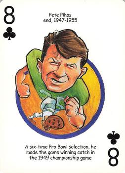 2005 Hero Decks Philadelphia Eagles Football Heroes Playing Cards #8♣ Pete Pihos Front