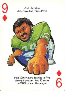 2005 Hero Decks Philadelphia Eagles Football Heroes Playing Cards #9♦ Carl Hairston Front