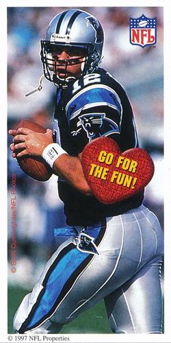 1997 Cleo Quarterback Club Valentines #NNO Kerry Collins Front