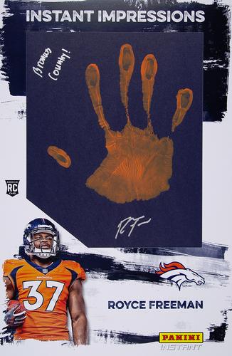 2018 Panini Instant NFL - Instant Impressions Inscribed #II-RF Royce Freeman Front