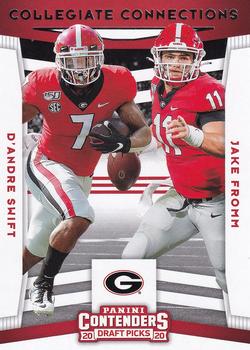 2020 Panini Contenders Draft Picks - Collegiate Connections #11 D'Andre Swift / Jake Fromm Front
